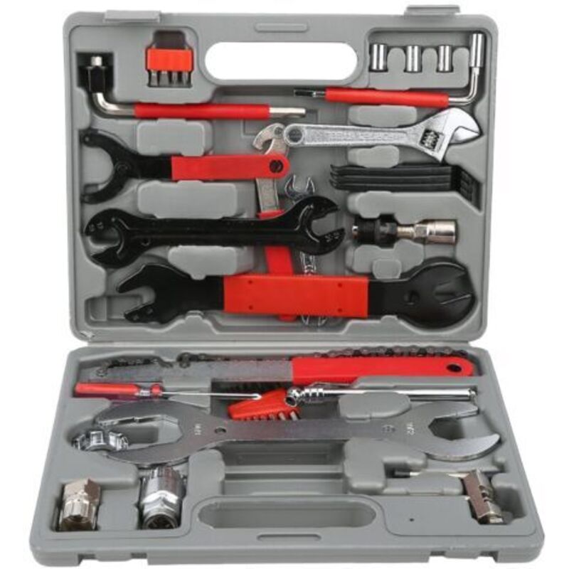 Kit D'Outils De Réparation De Vélo 44 Pièces – Acier Solid – Étui Compact Pour Transport – Réparations Vélo De Route Et Vtt