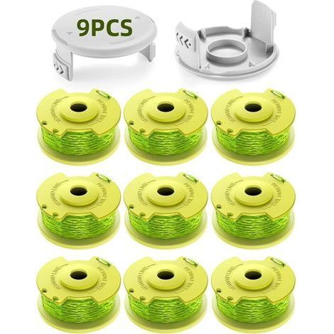Lot Von 11 Coupé-bordüren Für Ryobi One +18 V, 24 V, 40 V, Ø2,0 Mm Und 3,4 M Länge Ac14rl3a (9 Spulen, 2 Kapuziner)