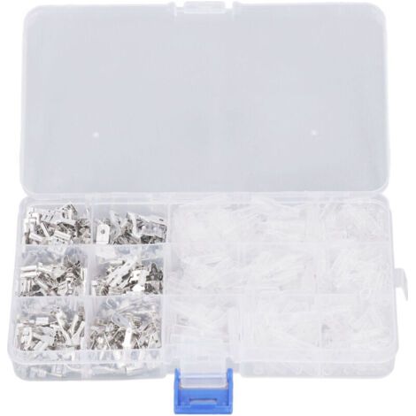480 Männliche Und Weibliche Gabeldrahtverbinder 2,8 Mm 4,8 Mm 6,3 Mm Verzinnte Kupferdrahtklemmen Mit Isolierhülsen, Dubuns