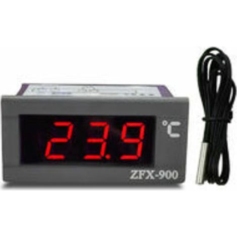 Integriertes Temperaturanzeige-thermometer Mit Intelligenter Numerischer Anzeige Zur Anpassung Der Temperatur An Kühl- Und Kühlschränke, Schwarz