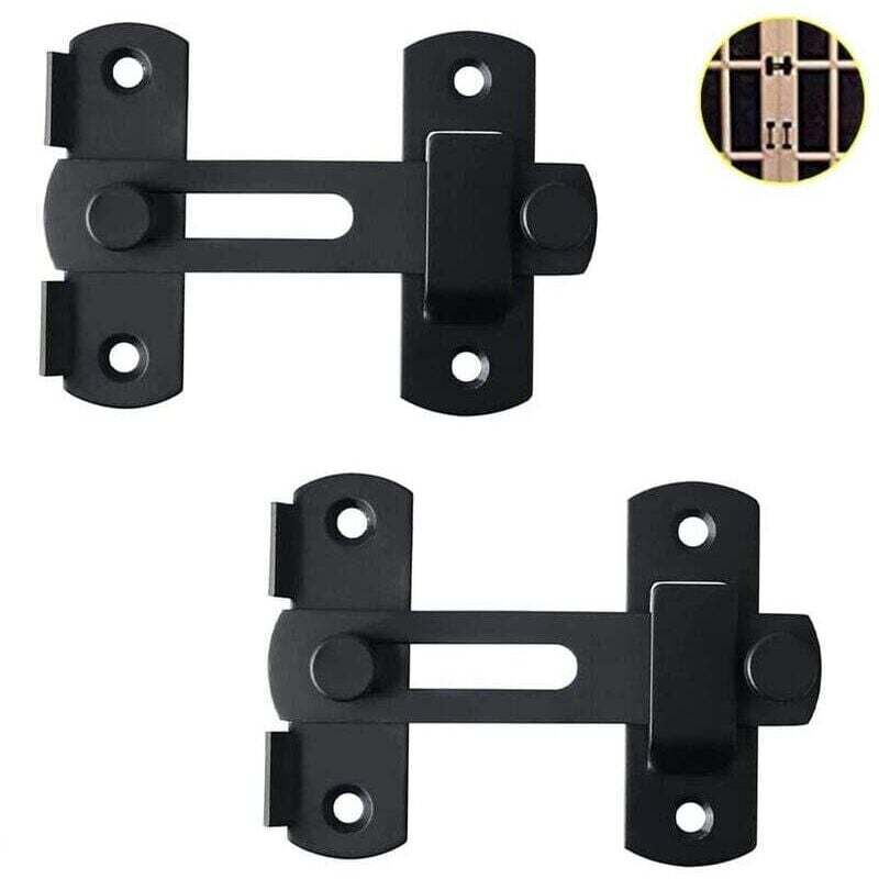 Loquet De Porte En Acier Inoxydable Cadenas Serrure De Porte Petite Serrure De Porte Salle De Bains Pour Animaux De Compagnie Serrure De Porte 2 Stück (schwarz)