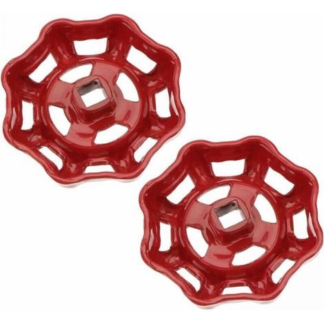 Cyslmuk – Ventilhandrad Aus Rotem Gusseisen 7 X 7 Mm – Kompatibel Mit Kugelhähnen – Elegantes Retro-design – Für Wasserrohrhähne