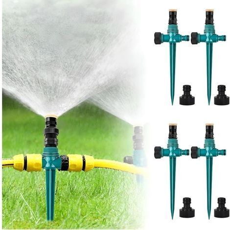 4-teiliges Garten-arrosage-set – Automatische 360°-bewässerung – Regulierbares Bewässerungssystem