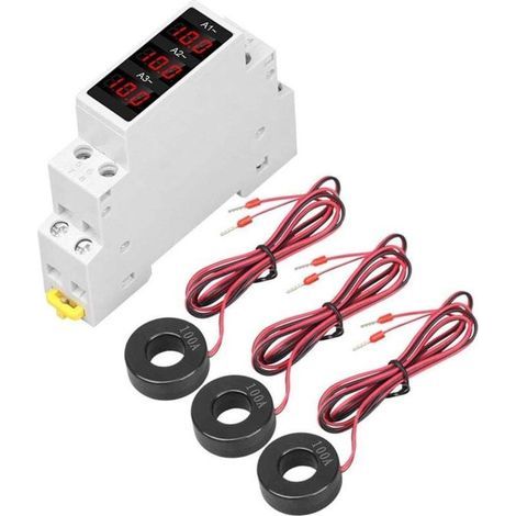 Dreiphasige Modulare Amperemeter, Stromanzeiger, Montage Auf Din-schiene, Led, Numerisch, Amperemeter Ac 80 V 500 V 1 100 A Xxw