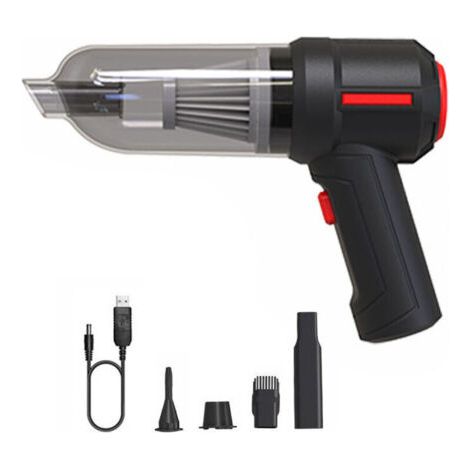 3 In 1 Tragbares Akku-luftgebläse Air Duster Mini 9000pa Akku-auto-pc-tastatur Tragbarer Staubsauger Schwarz,de