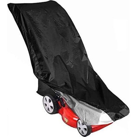 Impermeables Enduit D'Argent 210d, Anti-poussière, Housse De Tondeuse À Gazon Mit Sac De Rangement (schwarz)-