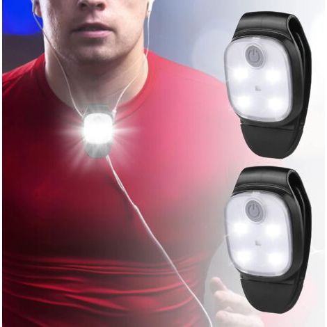 2 Stück Led-clip-lampe, Reflektierende Usb-wiederaufladbare Clip-lampe, 4 Beleuchtungsmodi, Mini-stirnlampe Für Laufen Im Freien, Joggen, Angeln