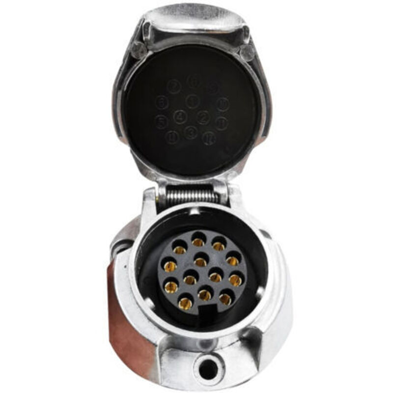 13-polige Anhängersteckdose, 12 V, Aluminiumlegierung, Anhängersteckdose, Weiblicher Anhängerstecker
