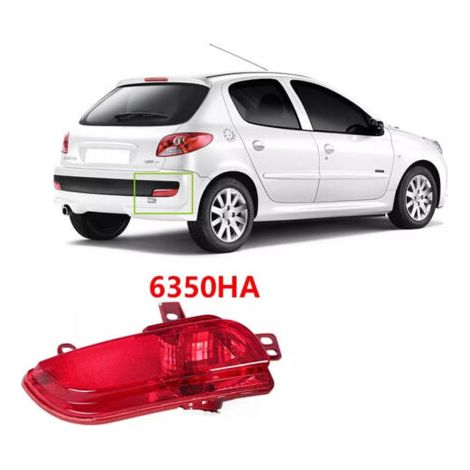 Antibrouillard Arrière Gauche, Feu Antibrouillard Arrière Gauche Pare-chocs 6350ha Preuve À Haute Température Replacement For Peugeot 206+ 2009-2012
