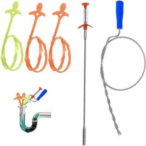 Rohrentstopfer (5 Stück), Für Waschbecken, Toilette, Flexible Rohre/abfluss
