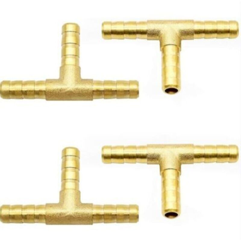 Pr 4 Pi&egraveces 6mm Pi&egravece En T Connecteur De Tuyau En Laiton Connecteur D'Extension De Tuyau Connecteur De Tuyau D'Air Comprim&eacute Connecteur De Tuyau De Carburant