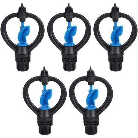 Ahlsen 5 Stück Rasensprinkler Für Den Garten, Rasen, Kunststoff, Turbinensprinkler, Gartensprinkler, Bewässerungsdüsen, Bewässerungswerkzeuge