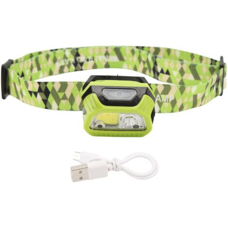 Led-induktions-stirnlampe, Wasserdichtes Stirnband Für Outdoor-camping, Nachtfischen, Eingebauter Akku, Dubuns