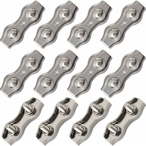 Cyslmuk – Duplex-kabelbinder Aus Edelstahl – 12 Stück Für 1,5-mm-kabel – Hohe Tragfähigkeit – Einfache Installation Und Wiederverwendbar