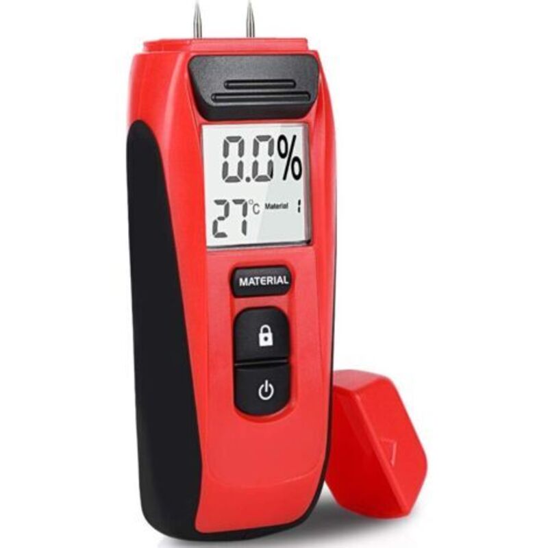 Luftfeuchtigkeitsmesser Für Verschiedene Materialien, Luftfeuchtigkeitsmesser Mit Led-display Und 2 Broschen, Tragbares Numerisches Hygrometer, Kann Bäume, Möbel, Mauern Und Baumaterialien Erkennen