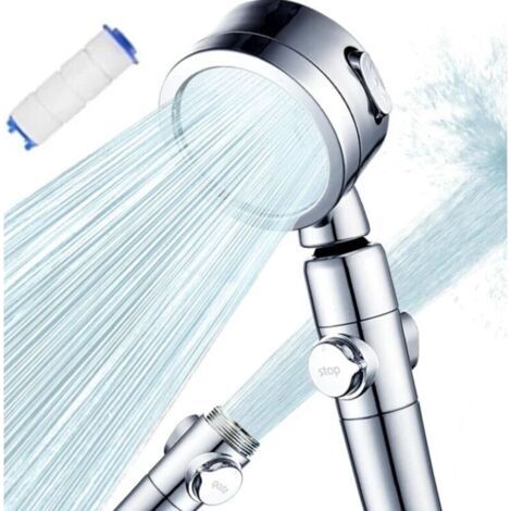 Pommeau De Duche Haute Pression, Douchette Douche Salle De Bain Regulable At 3 Mode And Interrupteur Pour Controler Le Debit, Sprays To Économie D'Eau À Angle Justable (258.5cm)