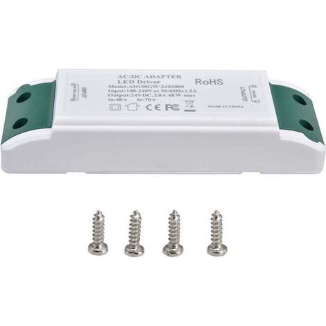 Led-transformator, 24 V Dc, 2 A, 48 W, Stromversorgung An Courant Constant Für Maison Und Büro, Ac100–240 V