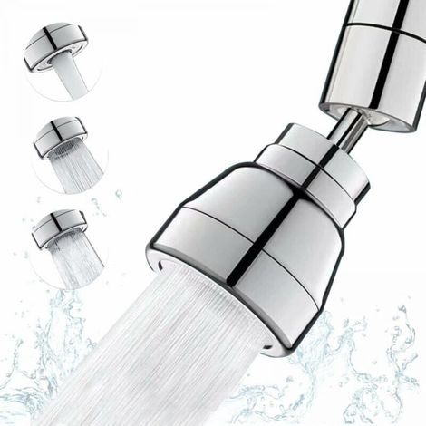 1pc Küchenarmaturauslauf 3 Sprühmodi, 360-grad-spülbeckenspray, Silber, Küchenbelüfter, Für Badezimmerspüle