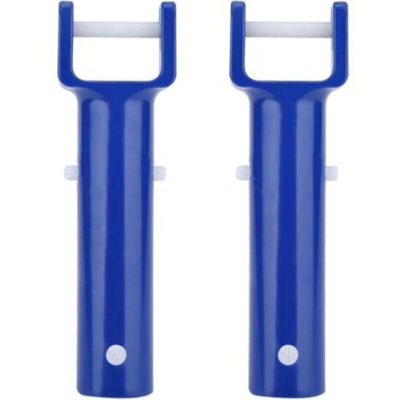 Schwimmbad-clip, Blaues Abs-material, Schwimmbad-v-förmige Klemme, Bürstenkopf-klemme, Ersatzgriff, Schwimmbad-zubehör Für Die Meisten Standard-saugköpfe, 2 Stück-jusch