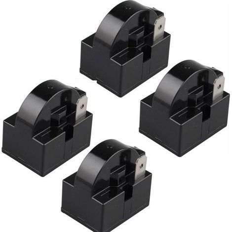 4 Stück Ptc-startrelais, 15 Ohm, 220 V, Einpoliges Ptc-startrelais Für Kühl-/gefrierschrank Und Kompressor, Schwarz (1 Fuß)