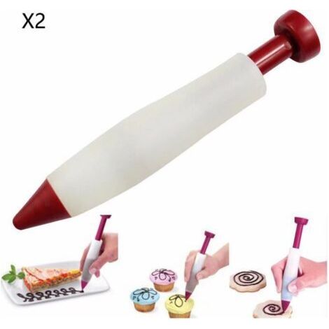 Silikon-schreibstift, Kuchen-silikonstift, Zuckerguss, Gebäck, Silikonstift Für Schokoladendekoration, 2 Stück