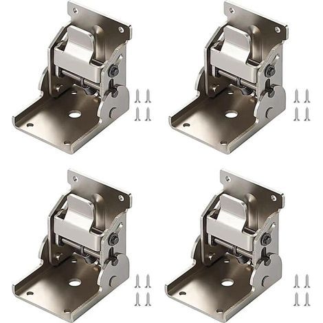 Pied De Table Pliable Charnière 90° - 4 Stück Charnières Autobloquantes Charnières De Support Autobloquantes Avec Vis Idéales Pour Meubles Comme