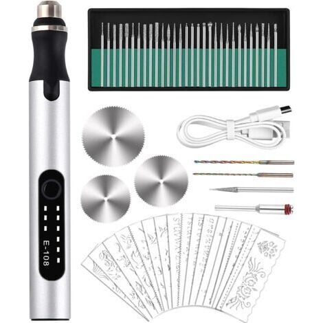 Elektrischer Gravierstift, Elektrischer Graveur, Mini-diy-gravierwerkzeug, Mini-gravierstift, Wiederaufladbarer Usb-multifunktions-gravierstift, Für Schmuck, Metall, Glas, Stein, Kunststoff, Holz