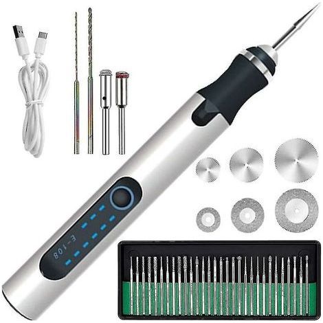 Elektrischer Gravurstift, Mini-skulpturstift Ohne Filter, 300 Mah, Wiederaufladbar