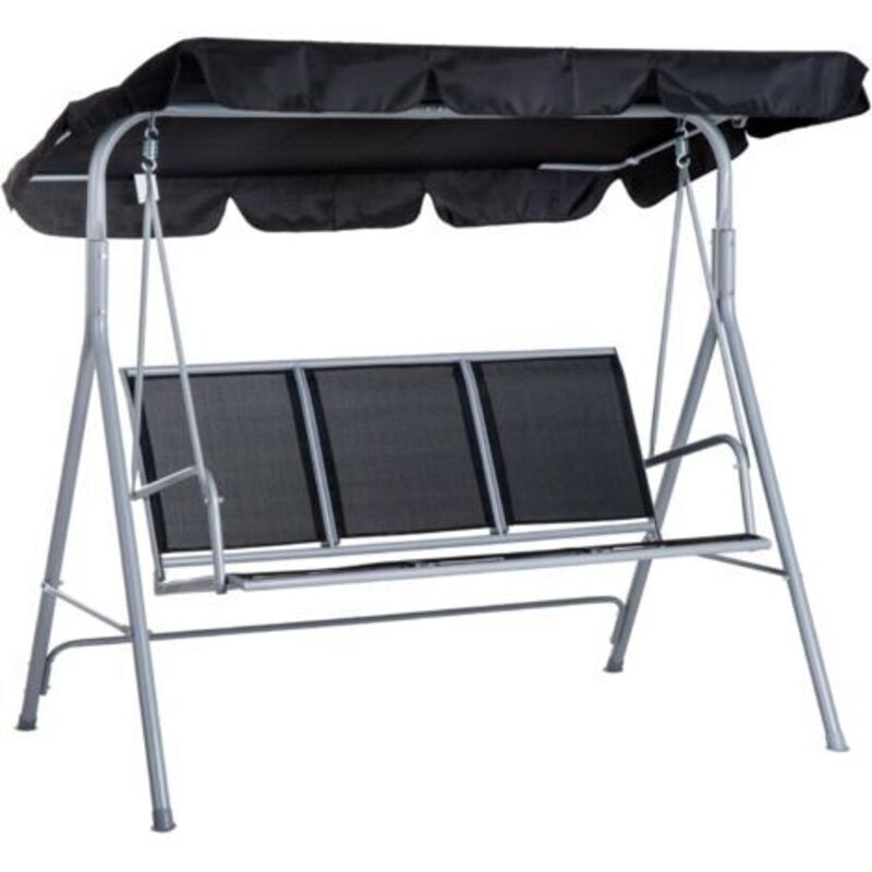 Auvent De Remplacement Pour Balancelle De Jardin 3 Rooms – Multicouche-undurchlässiges Gewebe – Uv-schutz – Einfache Installation