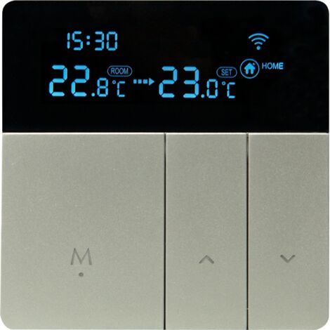 Intelligentes Thermostat Für Die Heizung, Thermostat Für Die Elektrische Solarheizung, 16 A, Thermostat Für Die Elektrische Solarheizung, Grau-tonig