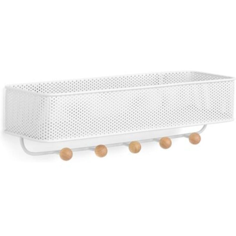 Pr Estique Tableau À Clés Mit Porte-courrier Multifonction Organizer Wall Mit 5 Häkeln, Weiß