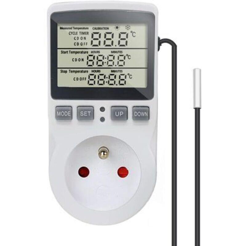 Pr Thermostat Numérique Régulateur De Température Prize Prize 230v 16a Mit Capteur Chauffage Réfrigérateur Thermostat Régulateur Pour Serre Reptile Terrarium Maison