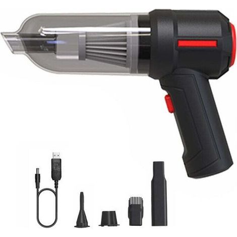 3 Und 1 Souffleur D'Air Sans Fil Portable Air Duster Mini 9000pa Sans Fil Voiture Pc-tastatur-saugsauger Tragbar Schwarz