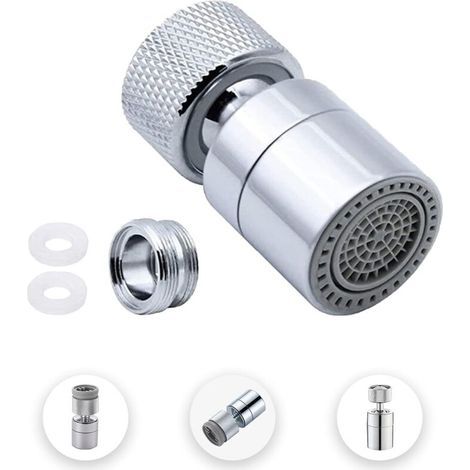 Verstellbarer Antischaumfilter Für Küchenarmaturen Aus Messing, 2 Modi, Mit Düsenadapter, Kompatibel Mit Wasserhähnen Mit M22-außengewinde Oder M24-innengewinde