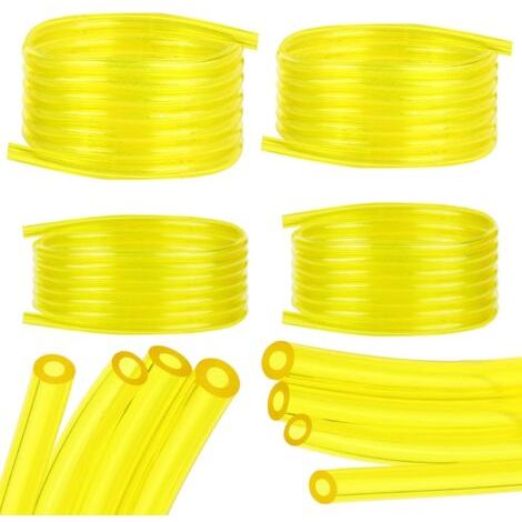 4-teiliger Kraftstoffschlauch, 1,5 M Transparenter Gelber Ölschlauch (2 X 3,5 Mm, 2,5 X 5 Mm, 3 X 5 Mm, 3 X 6 Mm), Für Trimmer, Rasenmäher, Pvc-schlauch, Ölschlauch