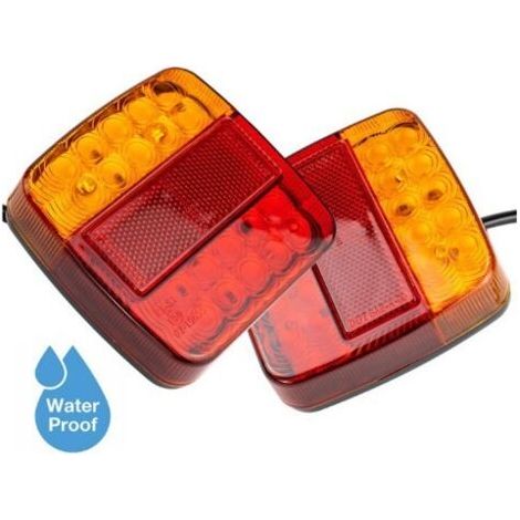 Led-remorque-leuchte 12 V Mit Immatrikulations-plakettenleuchte, Undurchlässige Stationsleuchte Mit Mark-leuchte Und Remorque-reflektor, Los 2