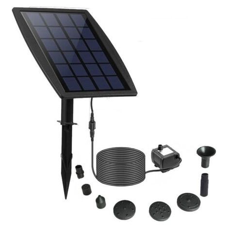Fontaine Solaire, Diy 2,5 W Solar-flotting Extérieur Fontaine, Nouveau Pompe Bassin Solaire Mit 8 Bussen Und 3m-kabel-solarbrunnen Für Bain D'Oiseaux Aquarium Jardin