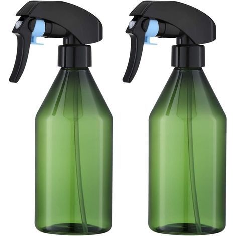 300 Ml Kunststoff-sprühflasche (2 Stück), Leeres Sprühgerät, Sprühflasche, Nebel Für Pflanzen, Haare, Garten (grün) –