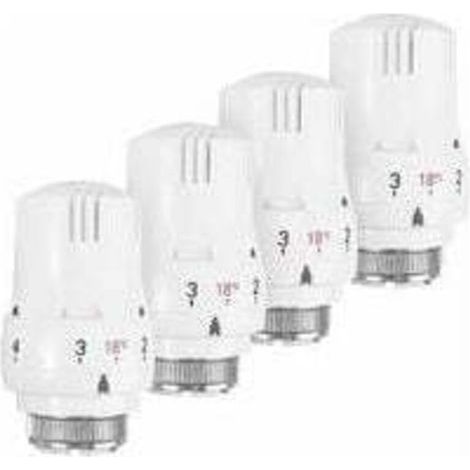 Lot Von 4 Thermostatköpfen M30 X 1,5 Für Radiateur Robinet De Chauffage