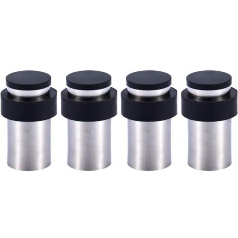 Butoir De Porte 6cm En Inox Mit Kautschuk Butée De Porte Au Sol Ou Mur (lot De 4)