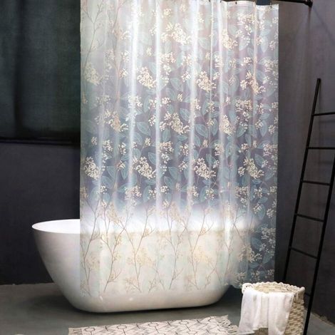 Rideau De Douche 180 X 200 Cm Eva Rideaux De Douche Transparent, Rideau De Bain Anti-feuchtigkeit, Respekt Vor Der Umwelt, Waschbar, Rideaux De Douche, Halbtransparent-