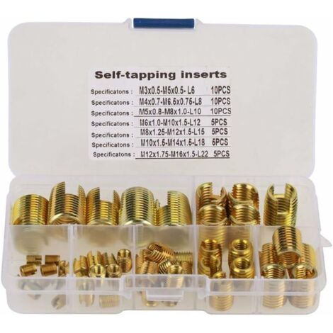 Inserts De Filetage Autotaraudeur, 50 Stück Inserts Filetés Combinés Auto-taraudeurs Pour Augmenter La Résistance Du Filetage Pour Industrie De La Transformation Des Métaux
