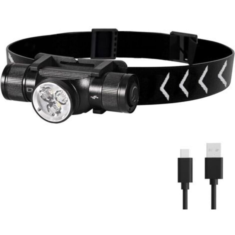 Pr H330 Frontlampe, 1500 Lumen, Wiederaufladbare Led-frontlampe, Ip66-frontlampe, 5 Beleuchtungsmodi Für Radfahren, Camping, Basteln