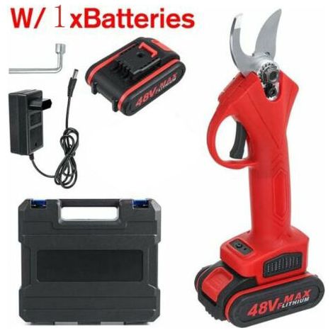 Elektrische Gartenschere Ohne Filter, 48 V – Lahm Und Wolframstahl – Batterie 9.000 Mah – Durchmesser Nur 30 Mm – Ergonomischer Halt