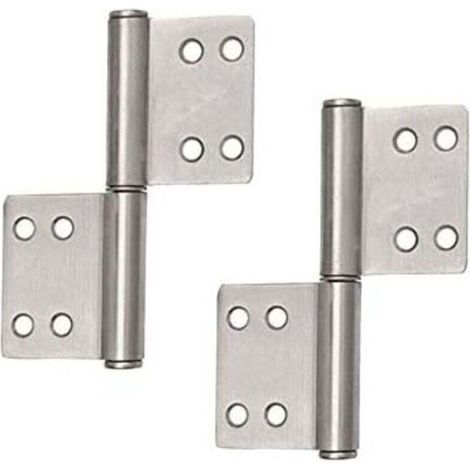 4x Charnières Aus Rostfreiem Stahl, Parfaite Für Eine Verwendung Im Innen- Und Außenbereich - Charnières Stables Für Türen Aus Metall Und Holz