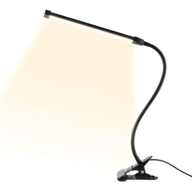 Led-bürolampe Mit 8 W Und Variabler Intensität Über Usb Mit 3 Modi (kalt/warm/natürlich). 10 Helligkeitsstufen. Led-bürolampe Für Büro, Bildung, Vorlesung, Studium, Arbeit, 8 W, Schwarz