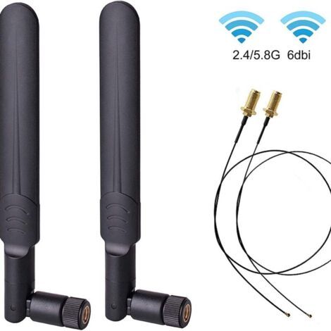 2x8dbi 2,4/5/5,8ghz Dual Band Wifi Rp-sma Antenne + 2xu.fl/ipex Auf Rp Sma Female Pigtail Kabel Für Mini Pcie Karte Wireless Router Pc Repeater Desktop Fpv Uav Drohne P-s4 Build