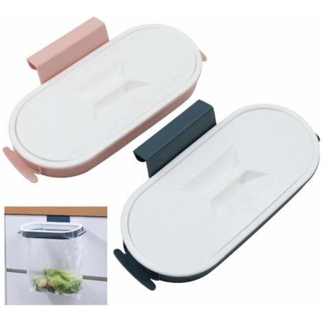 Lot De 2 Porte-sacs Poubelle Suspendus Pour Sacs Poubelle – Au-dessus De L'Armoire, Porte-sacs En Plastique Pour Sammle Les Déchets De Kitchen Et Garder La Kitchen Propre (2 Pièces)