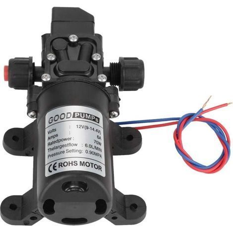 Automatische Membran-wärmepumpe, 12 V, 70 W – Verbrauch 4–6 L/min – Druck 0,9 Mpa – Für Wohnmobil, Boot, Garten