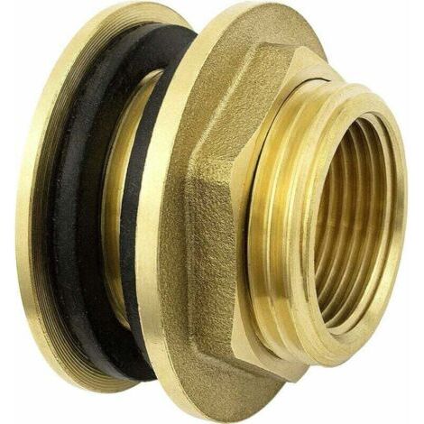 3/4" (20/27) Schottverbinder Aus Messing/edelstahl, 2 Gummidichtungen Im Angebot, Für Wasserhähne, Regenwassersammlung, Ibc-tanks